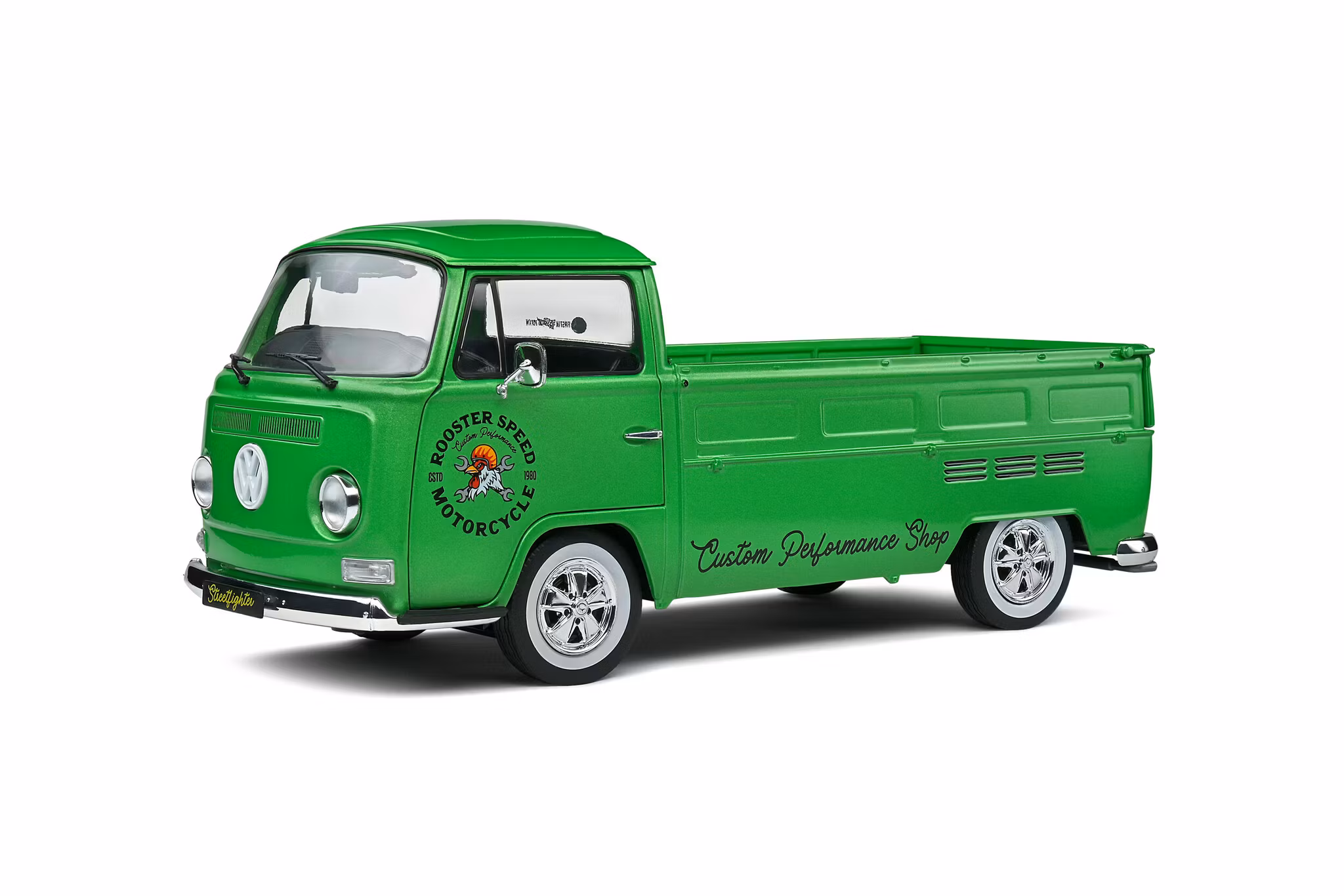 ERBJUDANDE! Skala 1/18 Volkswagen T2 Pickup, Green Custom, 1968' fr SOLIDO