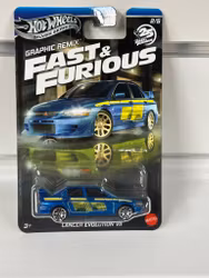 Skala 1/64 25 Yrs Hot Wheels Grafic Remix - Fast & Furious: Lancer EVO VII
