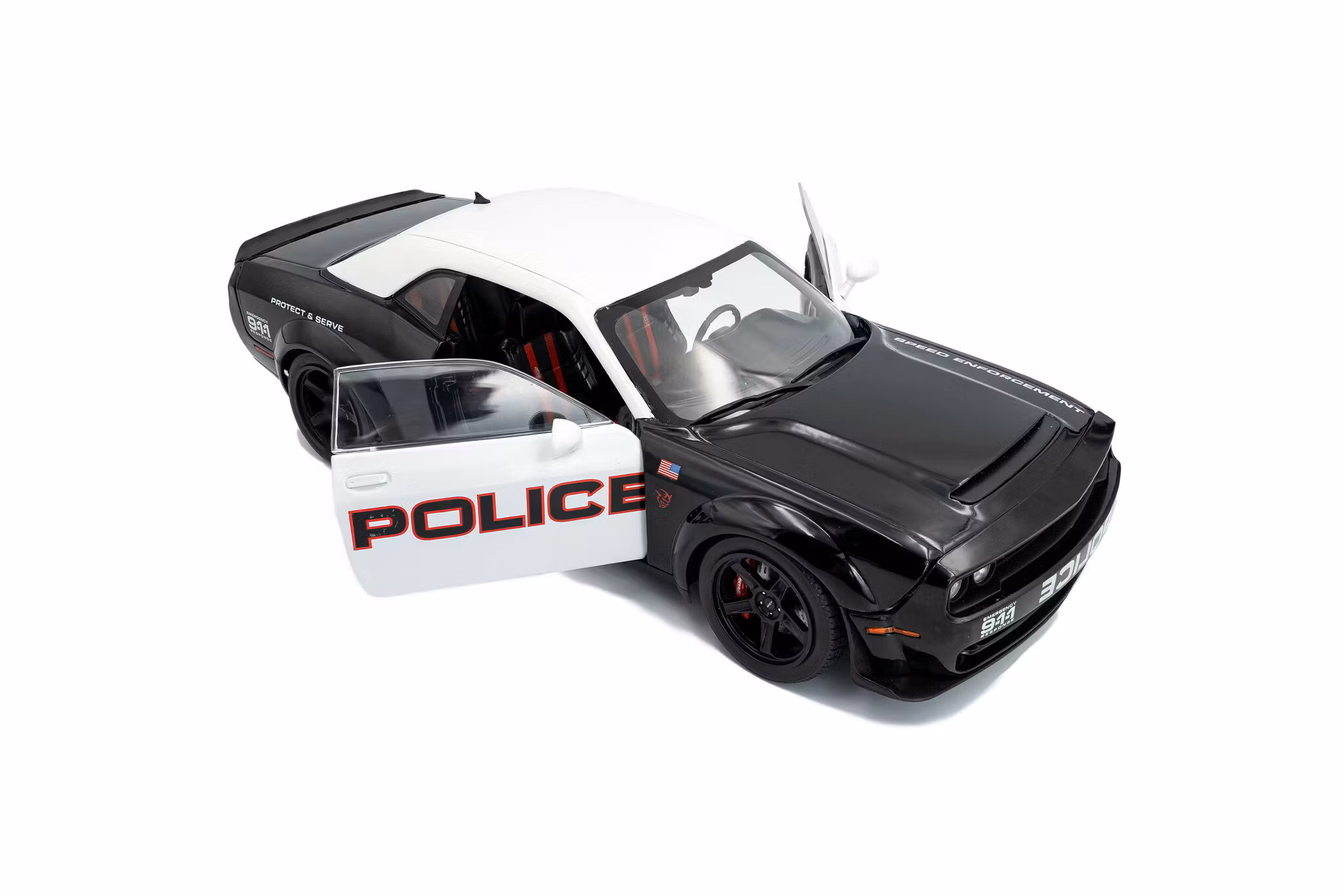 Skala 1/18 Dodge Challenger Demon – Highway police – 2023 fr SOLIDO