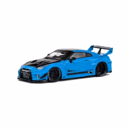 Skala 1/43 Nissan GTR35 LBWK Silhouette – Miami Blue – 2019 fr Solido