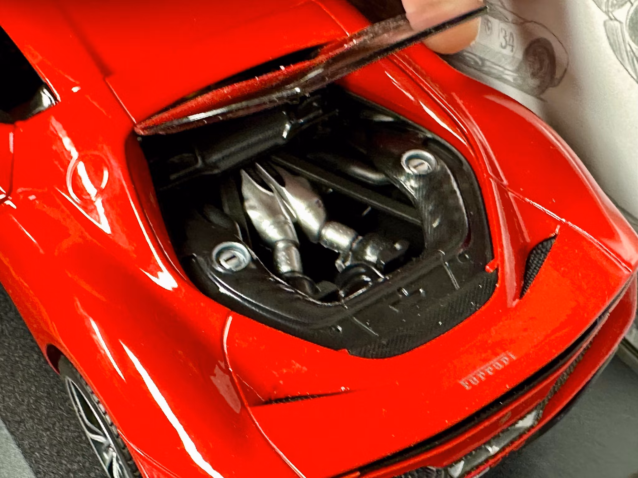 Skala 1/18 Ferrari 296 GTB, red fr Burago