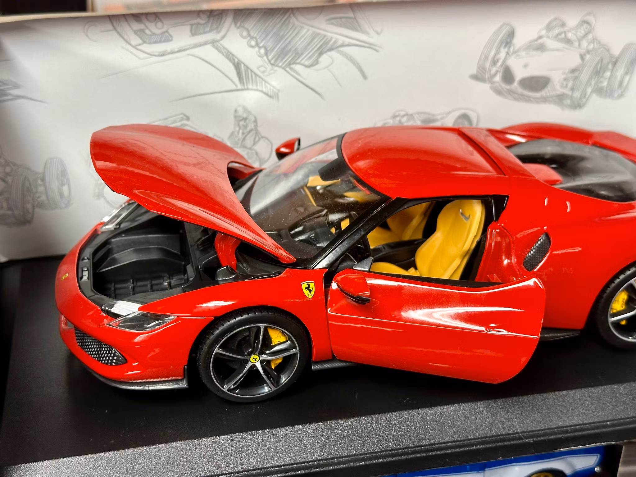 Skala 1/18 Ferrari 296 GTB, red fr Burago