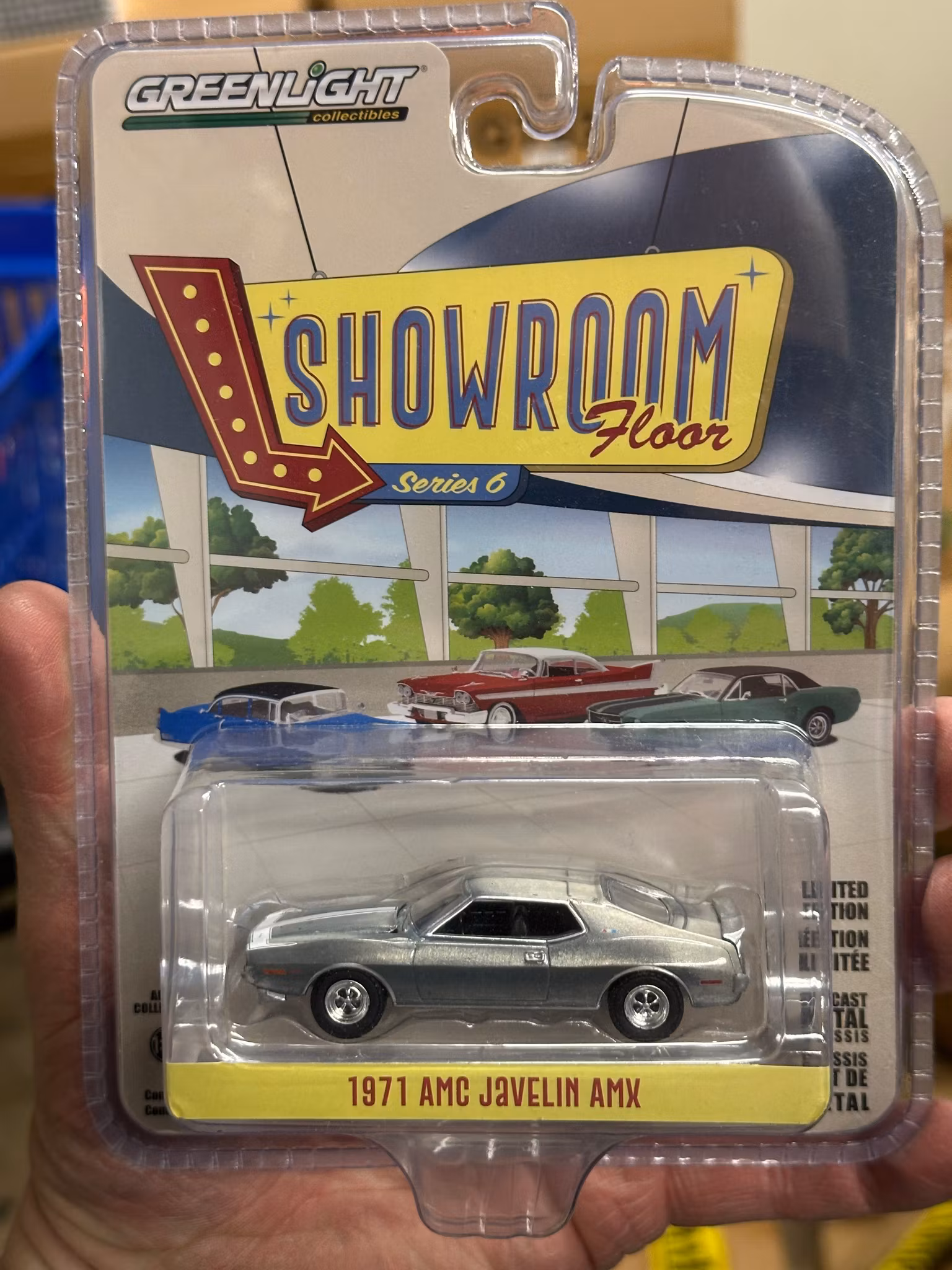 Skala 1/64 Showroom Floor - 1971 AMC Javelin AMX fr Greenlight