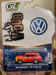 Skala 1/64 Club V-Dub - 1963 Volkswagen Type 3 Panel Van w Flames fr Greenlight
