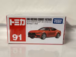 Skala 1/64 (1/63) fr Tomica: Ford Mustang Ecoboost Fastback - Red