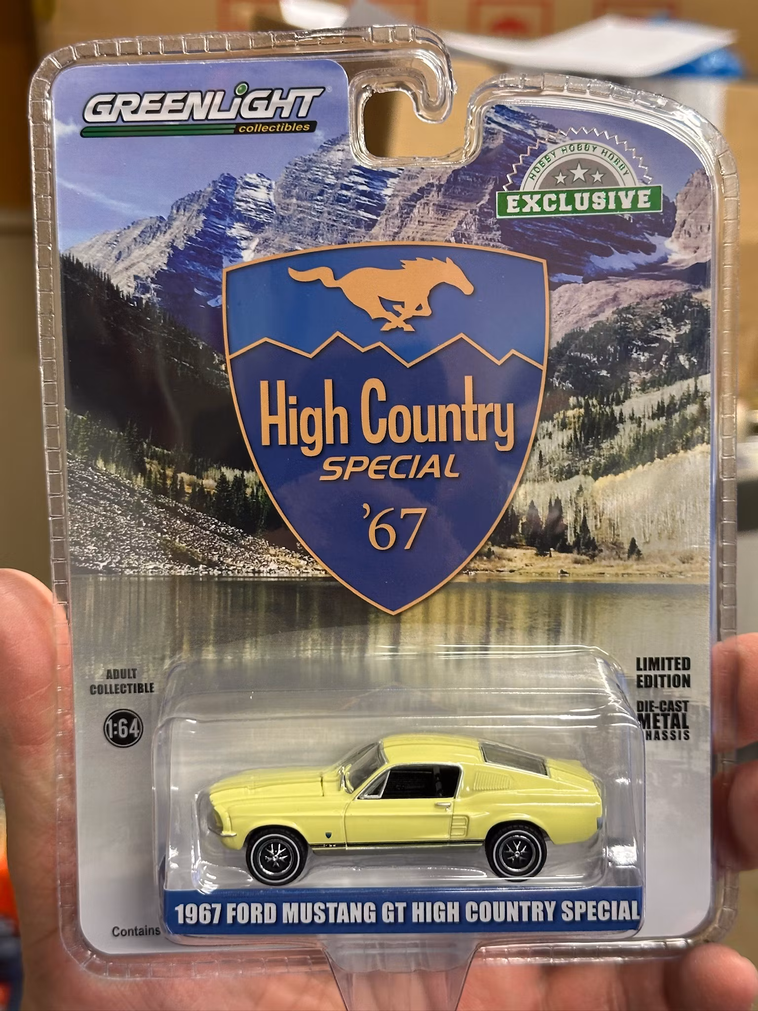 Skala 1/64 Greenlight "High Country" 1967 Ford Mustang GT High Country Special