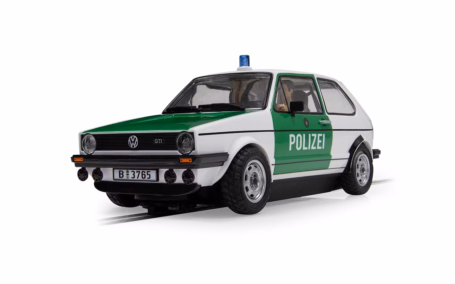 Skala 1/32 An. Scalextric Slot Car: C4572 Volkswagen Golf - Polizei - Police Car