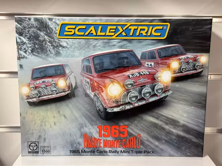 Skala 1/32 An. Scalextric Slot Cars: C4488A 1965 Monte Carlo Rally Mini - Triple Car Pack