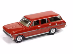 Skala 1/64 1965 Chevrolet Nova II Wagon, Rally Red fr AUTO WORLD