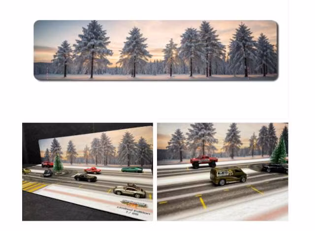 Skala 1/64 Winter Background Turbo Pad  70cm x 17,5 cm mat mouse pad.