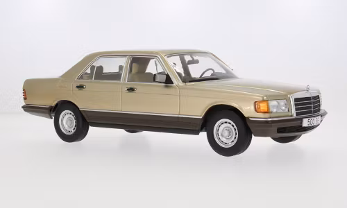 Skala 1/18 Mercedes S-Klasse (W126), gold, 1979 fr MCG Model Car Group