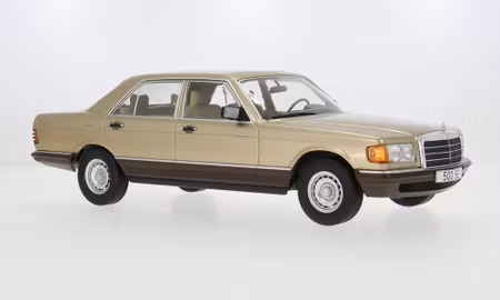 Skala 1/18 Mercedes S-Klasse (W126), gold, 1979 fr MCG Model Car Group