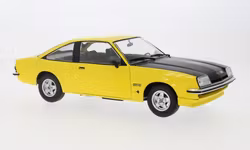 Skala 1/18 Opel Manta B GT/E, yellow/blk 1975 fr MCG Model Car Group
