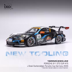 Skala 1/18 Porsche 911 GT3 Cup, Porsche Cup Oschersleben, 2024, #15, J. Stiakfr IXO Models