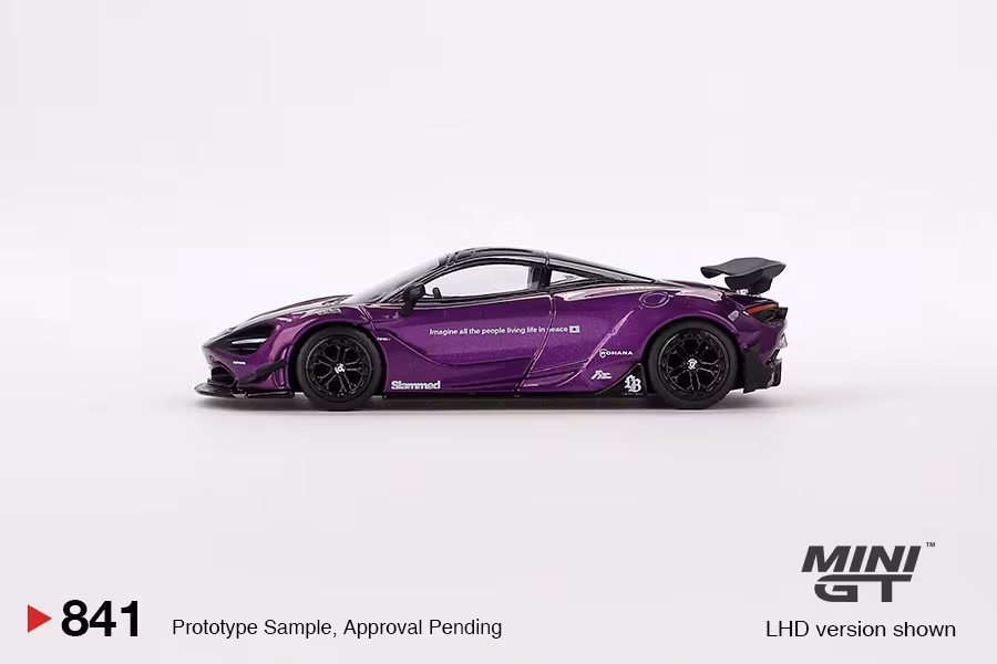 Skala 1/64 McLaren 720S LB★Works Purple fr MINI GT (841)
