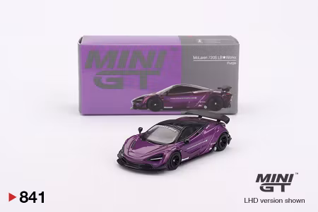 Skala 1/64 McLaren 720S LB★Works Purple fr MINI GT (841)