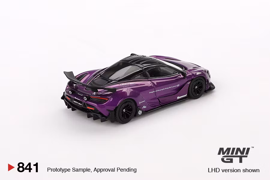 Skala 1/64 McLaren 720S LB★Works Purple fr MINI GT (841)