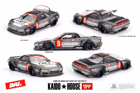 Skala 1/64 Honda NSX Kaido Test Car Spec V1 fr Mini GT (KHMG190)