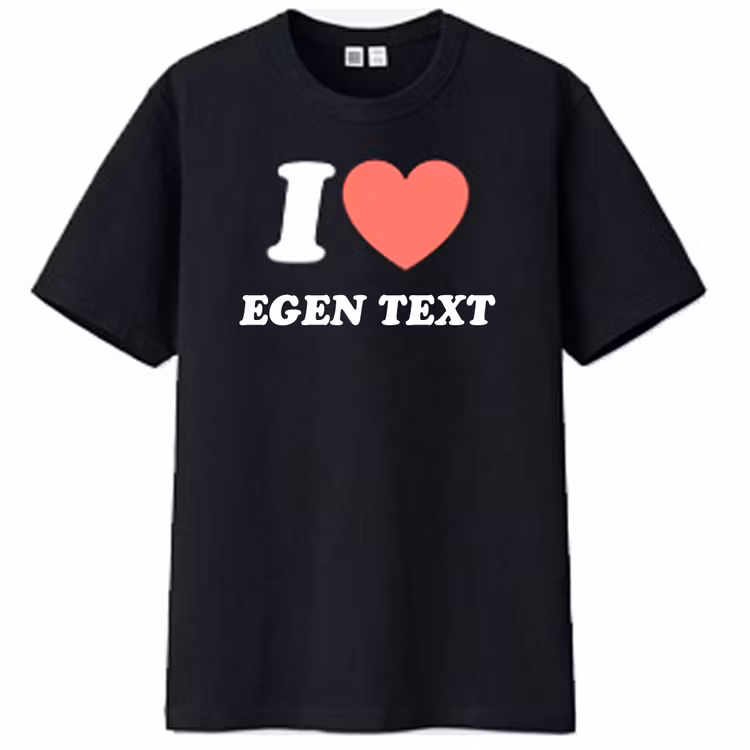T-Shirt - "I Love EGEN TEXT"