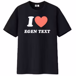 T-Shirt - "I Love EGEN TEXT"