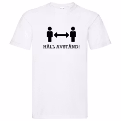 T-Shirt - Håll avstånd, Figurer med pil