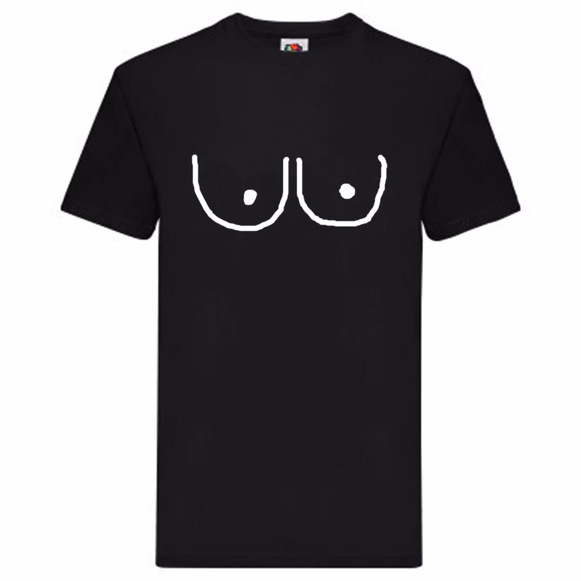 T-Shirt - Två tecknade bröst