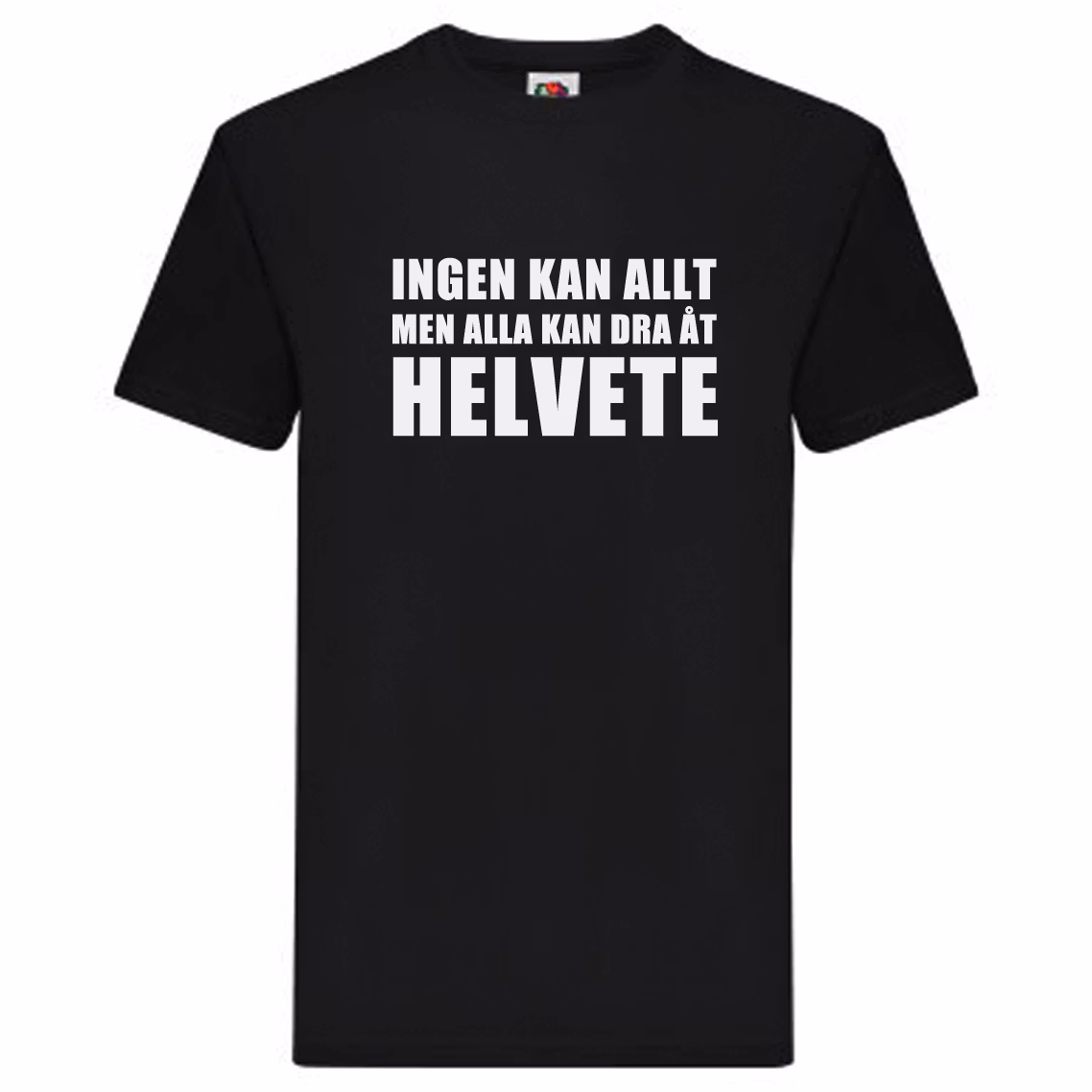 T-Shirt - Ingen kan allt, men alla kan dra åt helvete