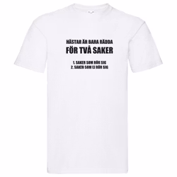 T-Shirt - Hästar är bara rädda för två saker