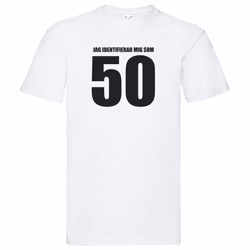 T-Shirt - Jag identifierar mig som 50