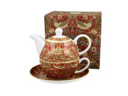 Tea for One W.M Strawberry Thief Röd