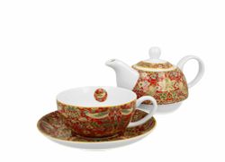Tea for One W.M Strawberry Thief Röd
