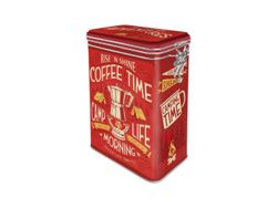 Plåtburk med knäpplock - Camp Coffee Time