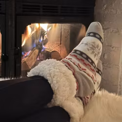 Fodrad socka med halkskydd