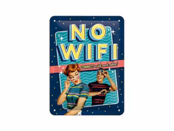 Plåtskylt - No Wi-Fi