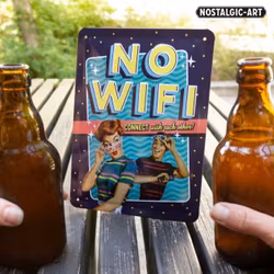 Plåtskylt - No Wi-Fi