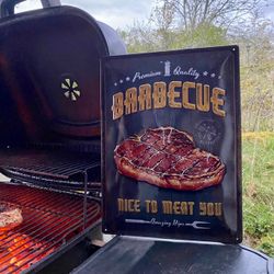 Plåtskylt - Barbeque