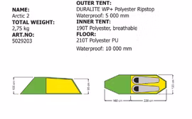 Tält Artic 2, 2-manna