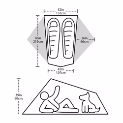 Tält Tiger Wall 2 Platinum - Big Agnes