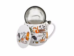 Mugg Barrel Cat Lazy med Tesil