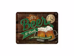 Plåtskylt Beer O’ Clock