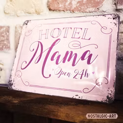 Plåtskylt Hotel Mama