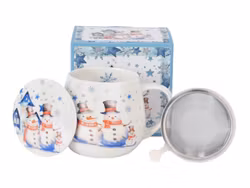 Mugg Barrel Snowman med Tesil