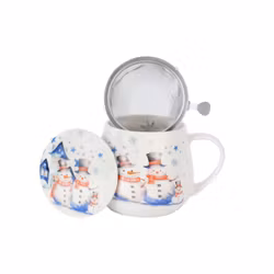 Mugg Barrel Snowman med Tesil