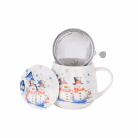Mugg Barrel Snowman med Tesil
