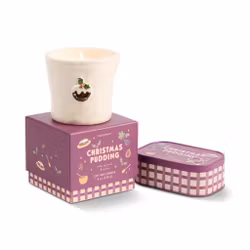 Doftljus i keramikkrus Christmas Pudding - Paddywax