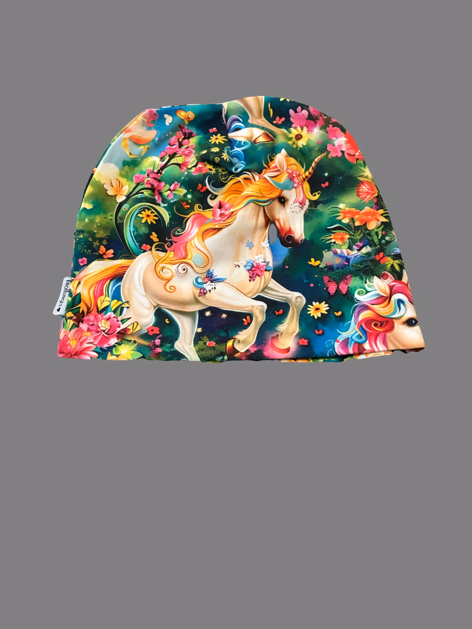 Enhörning på grön botten