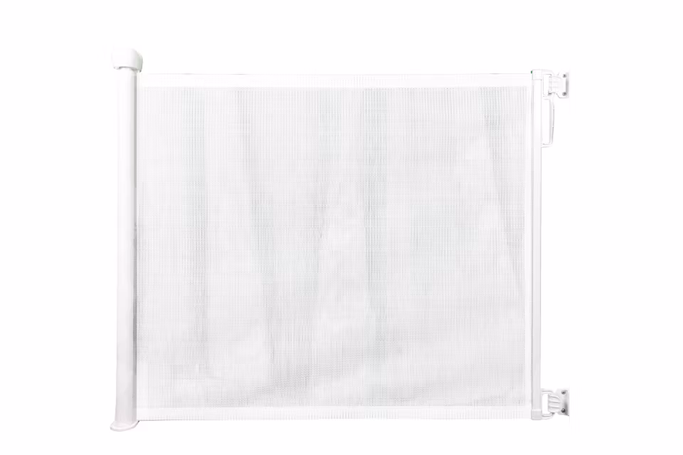 Barngrind Rullgardin - Draga Slim - Vit - 130 cm