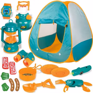 Lektält med Leksaker - Camping