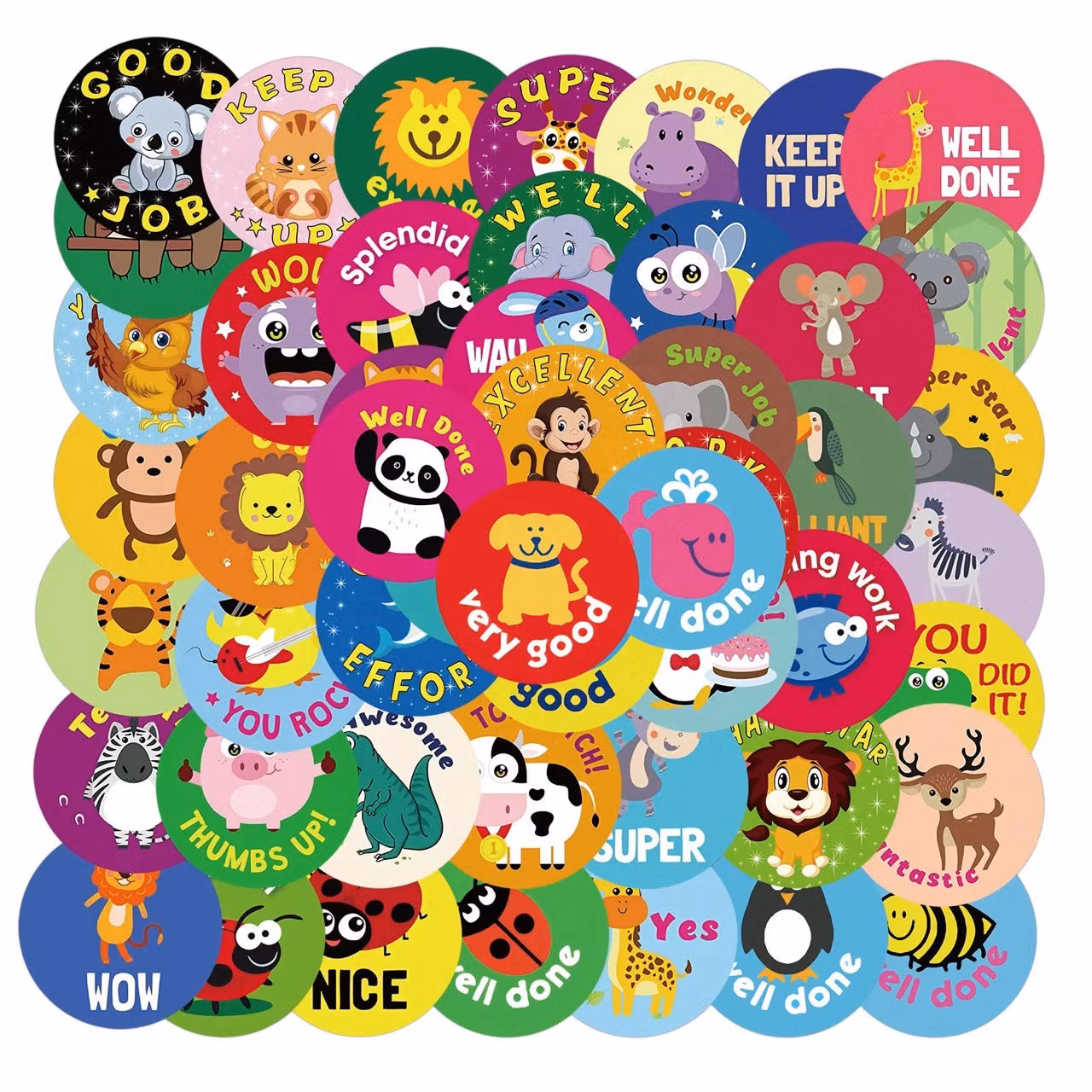 Klistermärken till barn med fina djurmotiv