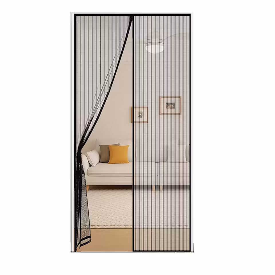 Myggnätsdörr - Premium - 210*100 - Svart - Magnetisk